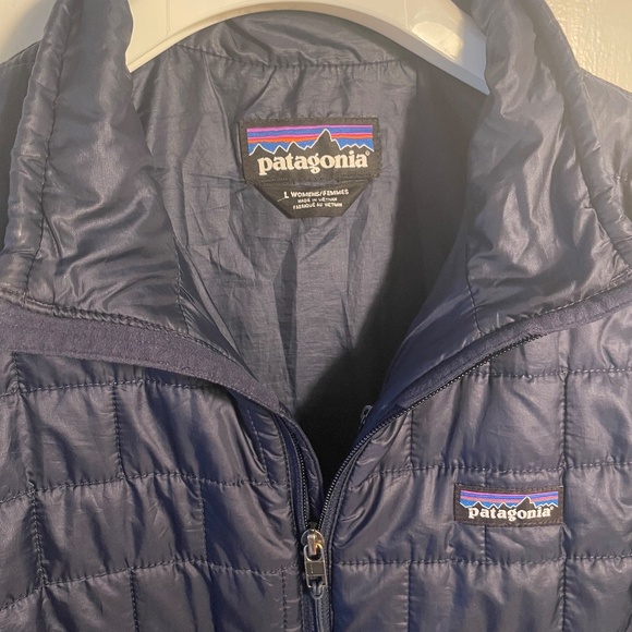 Patagonia Lightweight Nano Puff Jacket, Dark Blue Primaloft Size Large - Picture 5 of 9